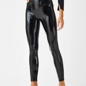 SPANX faux, patent leather leggings, size small tall NWT